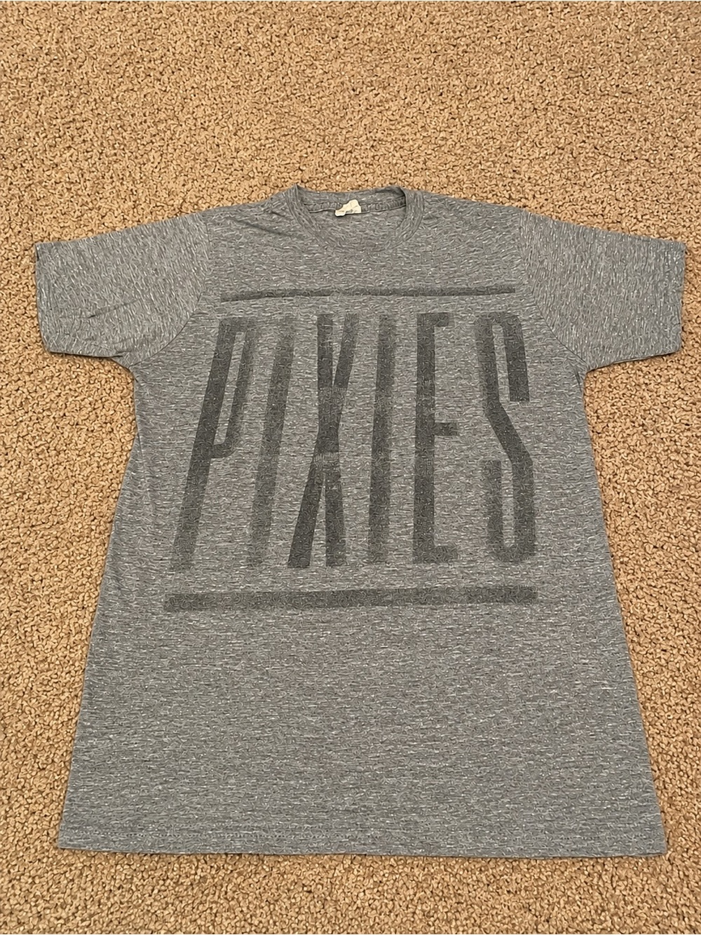 PIXIES Gray Short Sleeve Women's Tee, Size S